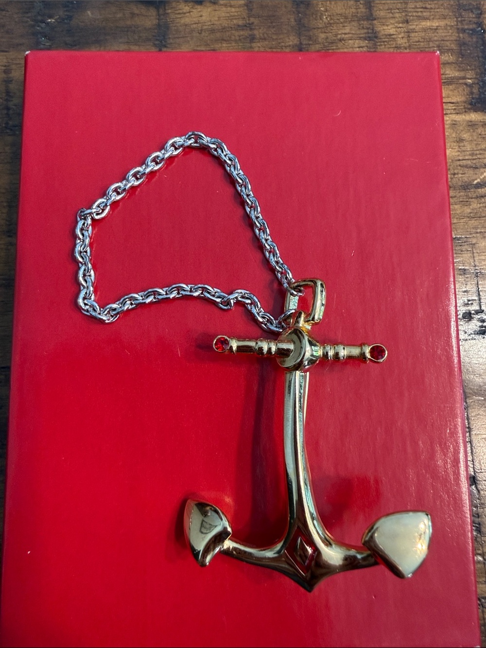 Gold Anchor Pendant Necklace - Men Accessories